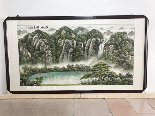 雄风积翠横幅尺寸：109X198cm