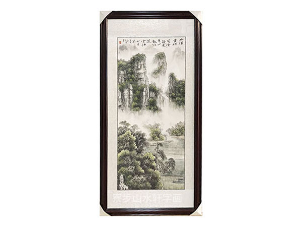 古树苍台竖幅尺寸：65X125cm