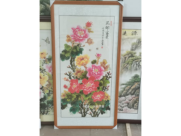 “花开富贵”竖幅尺寸：65*126cm
