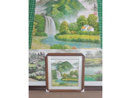 源远流长装裱完成：斗方尺寸：48乘48cm